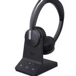 Yealink Headset Wireless Dual-Mode DECT/Bluetooth 3-Mic NC with Basestation WH64 Dual Teams