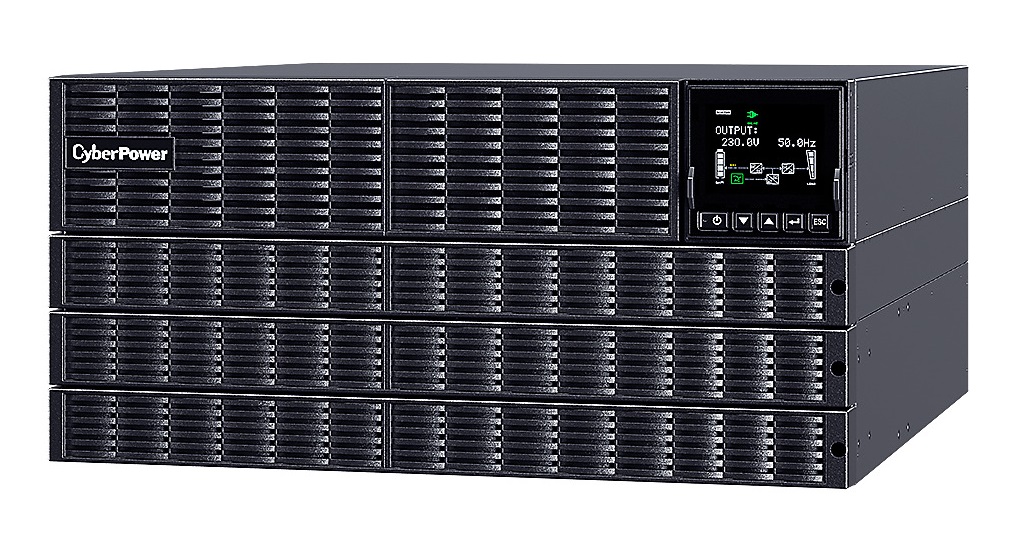 1_1749801642.jpg CyberPower OLS6KERT5UM 6000VA Online Rackmount/Tower UPS with Colour LCD Display & Integrated Bypass PDU - Image 1