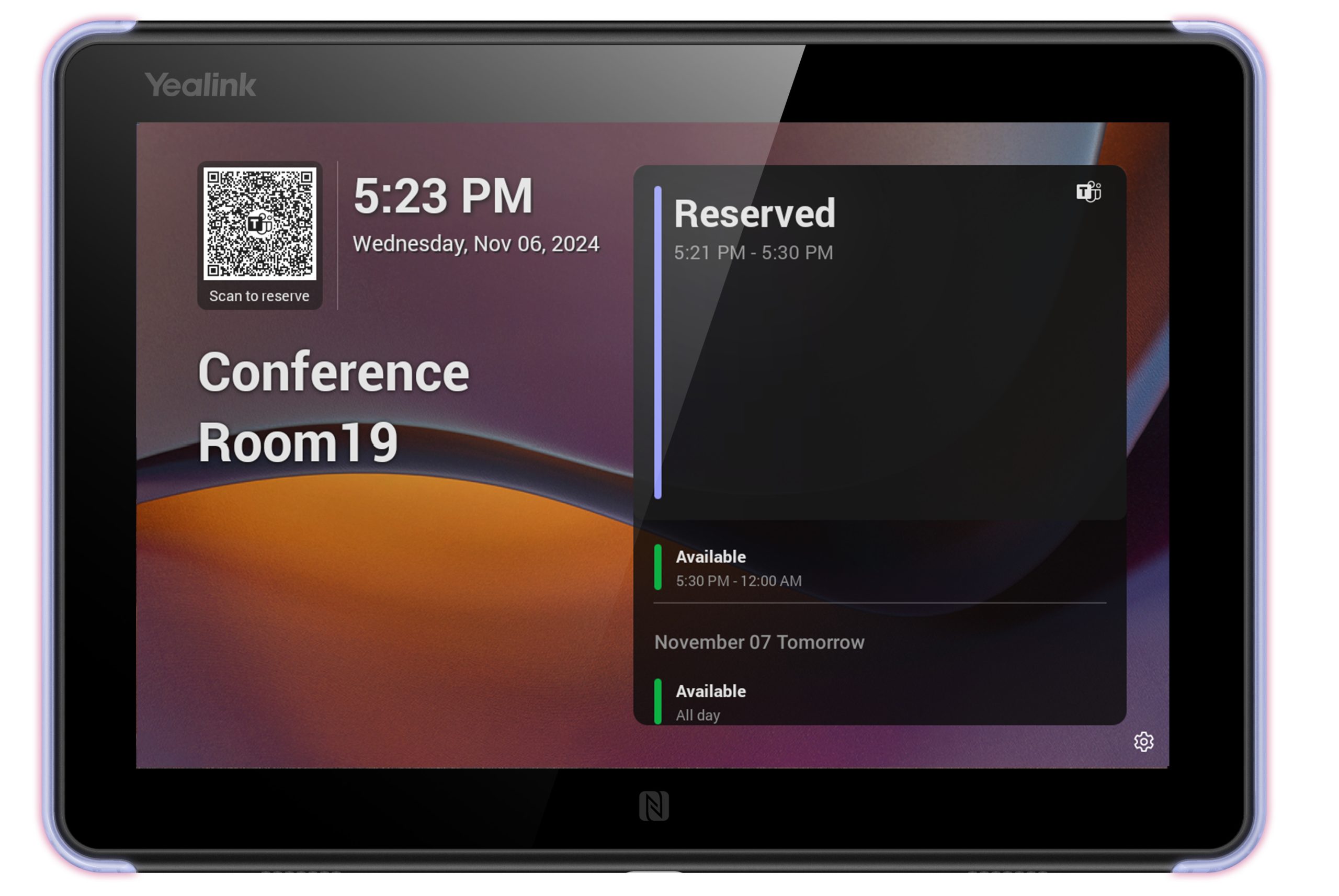 1_1753941274-scaled-1.jpg Yealink Teams Room Scheduling Panel for Booking & Status with 8'' Touch, PoE, Wi-Fi/BT, RFID/NFC RoomPanelE2 - Image 1