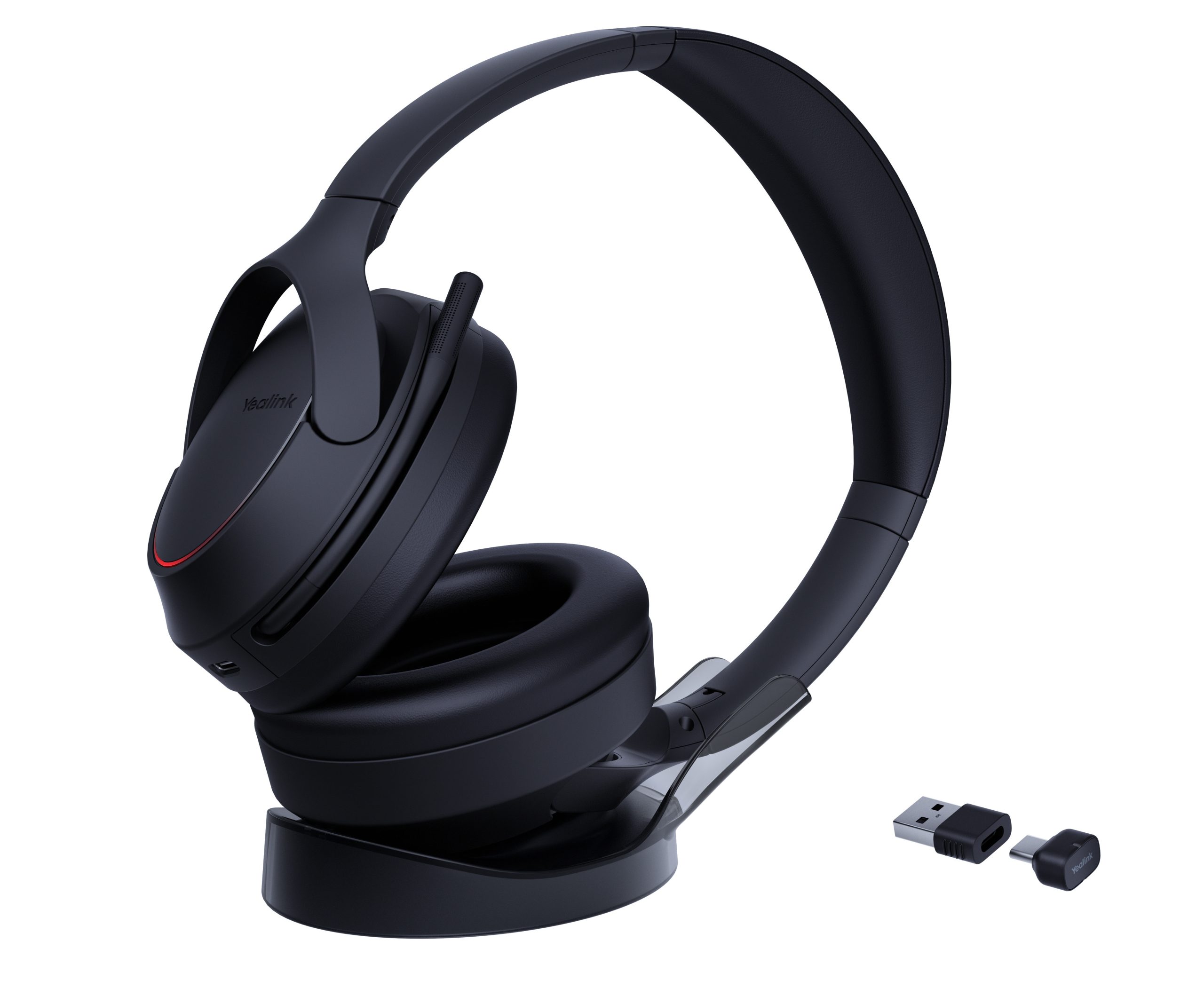 1_1777538674-1-scaled-1.jpg Yealink Headset Wireless Bluetooth AI NC Adaptive ANC Retractable Mic Boom Foldable Design with Charging Stand BH78 Teams - Image 1